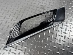 Решітка переднього бампера права Ford Fusion mk5 17-18 під птф LED глянець, з хром молдингом - превью 3